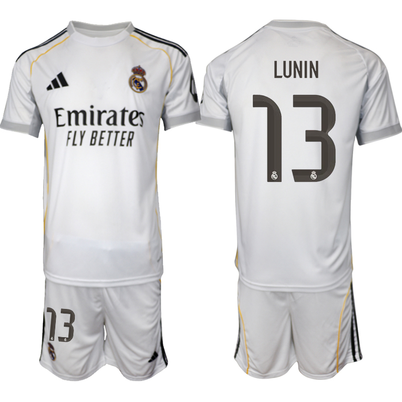 Men 2025-2026 Club Real Madrid home white #13 Soccer Jersey 01->real madrid jersey->Soccer Club Jersey